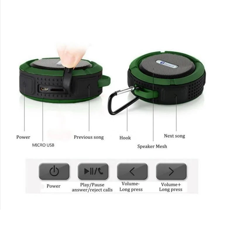 AquaSound™ Portable Waterproof Bluetooth Speaker